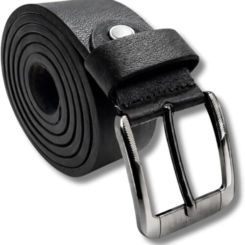 AYSLE 1646 Men’s Genuine Leather Casual Belt | Heavy-Duty Scratch-Resistant Buckle
