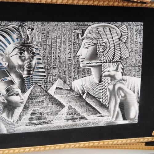 Amaranth Papyrus Painting 70cm x 50cm