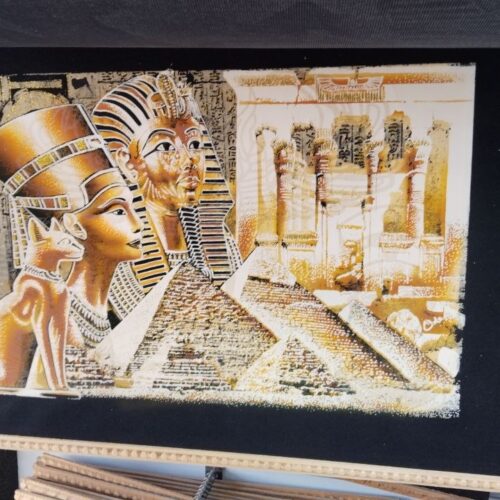 Amaranth Papyrus Painting 70cm x 50cm