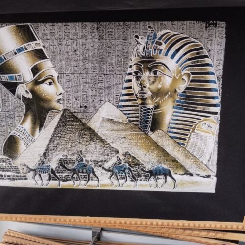 Amaranth Papyrus Painting 70cm x 50cm