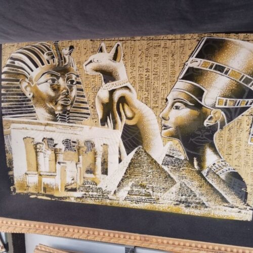 Amaranth Papyrus Painting 70cm x 50cm