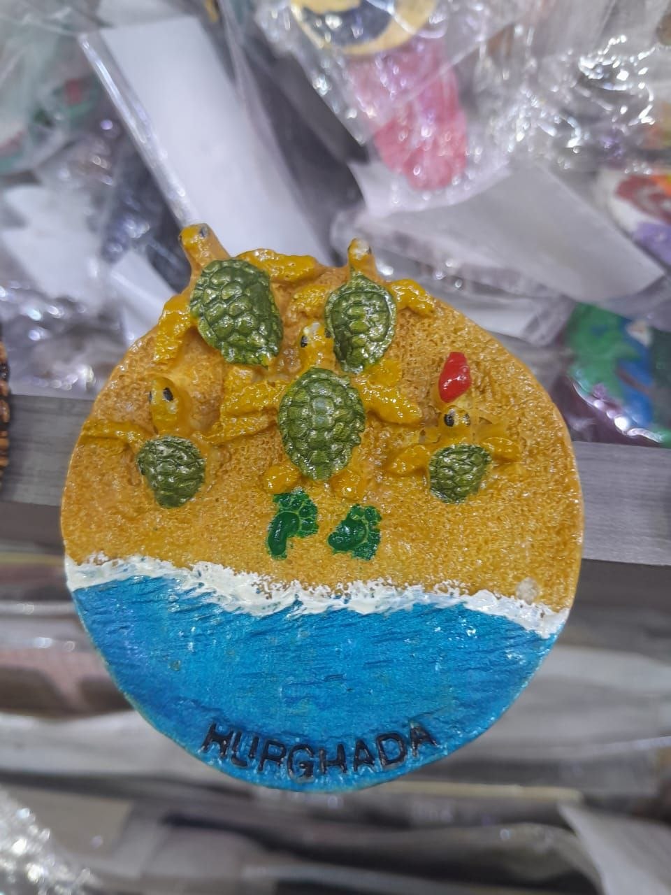 Sea stone souvenir magnet