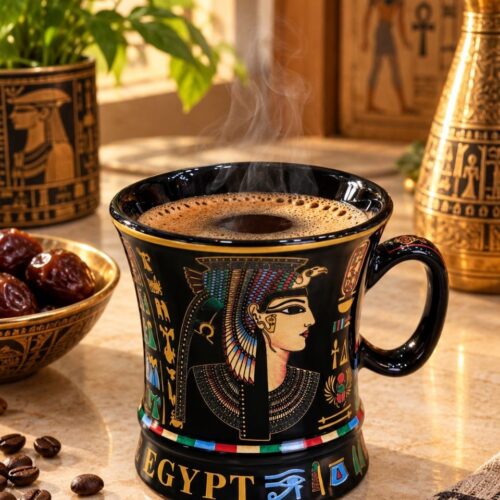 Bemalte Keramiktasse