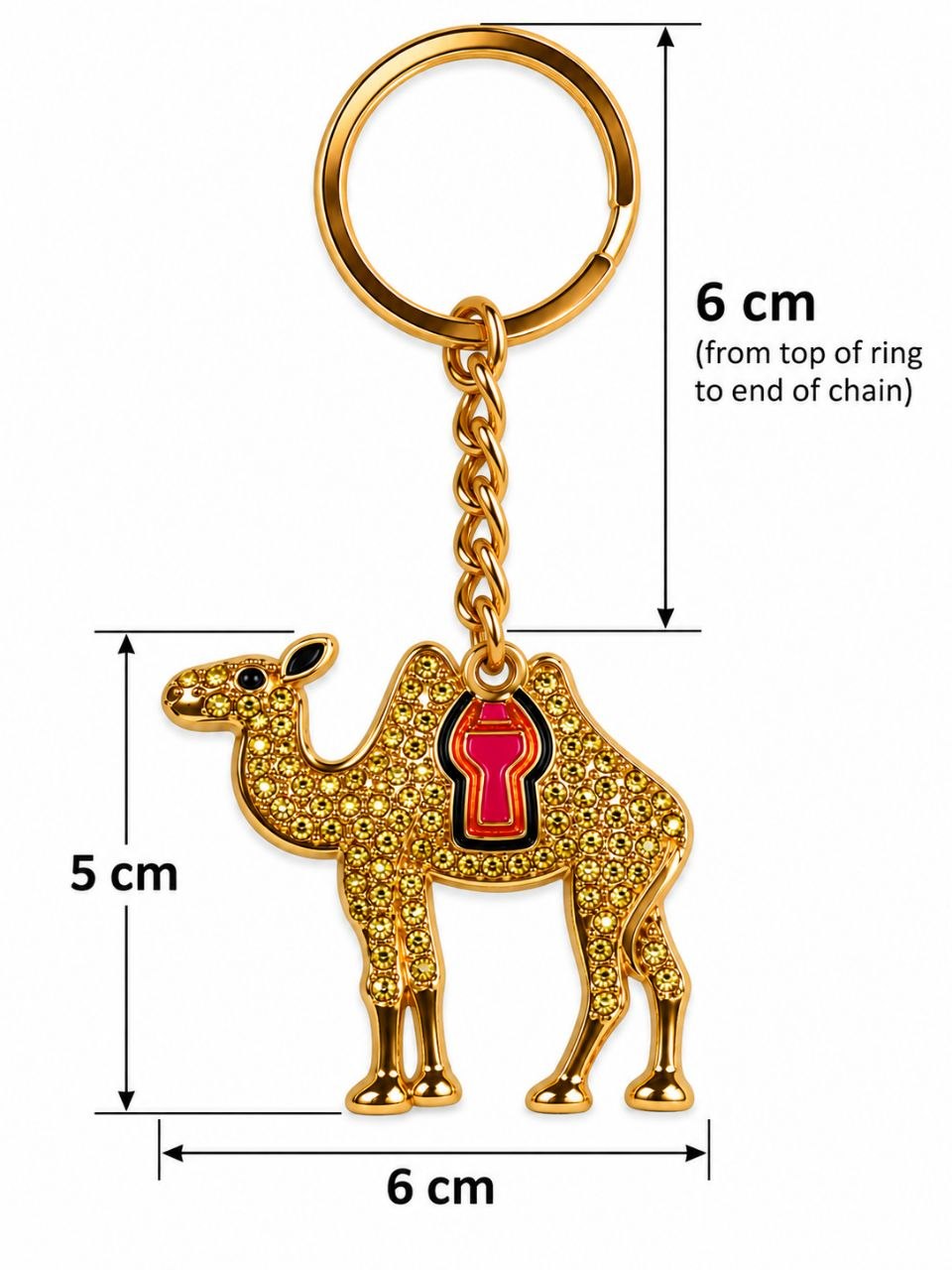 Kamel Schlüsselanhänger mit Glitzersteinen – Ägypten Souvenir – Bild 2